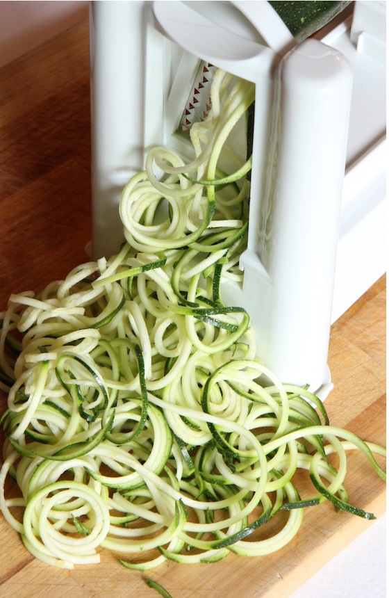 The Italian Dish - Posts - Spiralized Zucchini Noodles with Basil Pesto